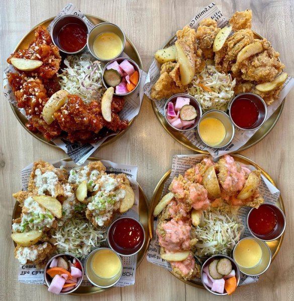 种类丰富的炸鸡